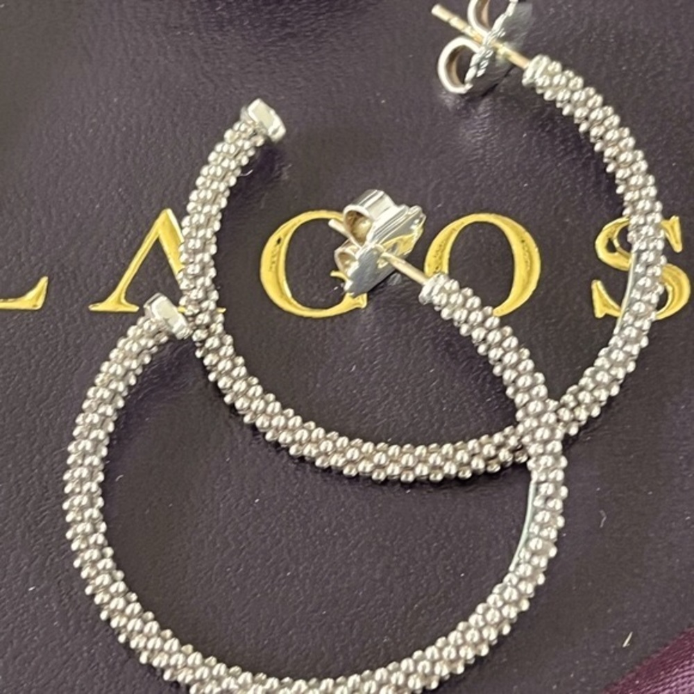 Lagos Caviar hoop earrings